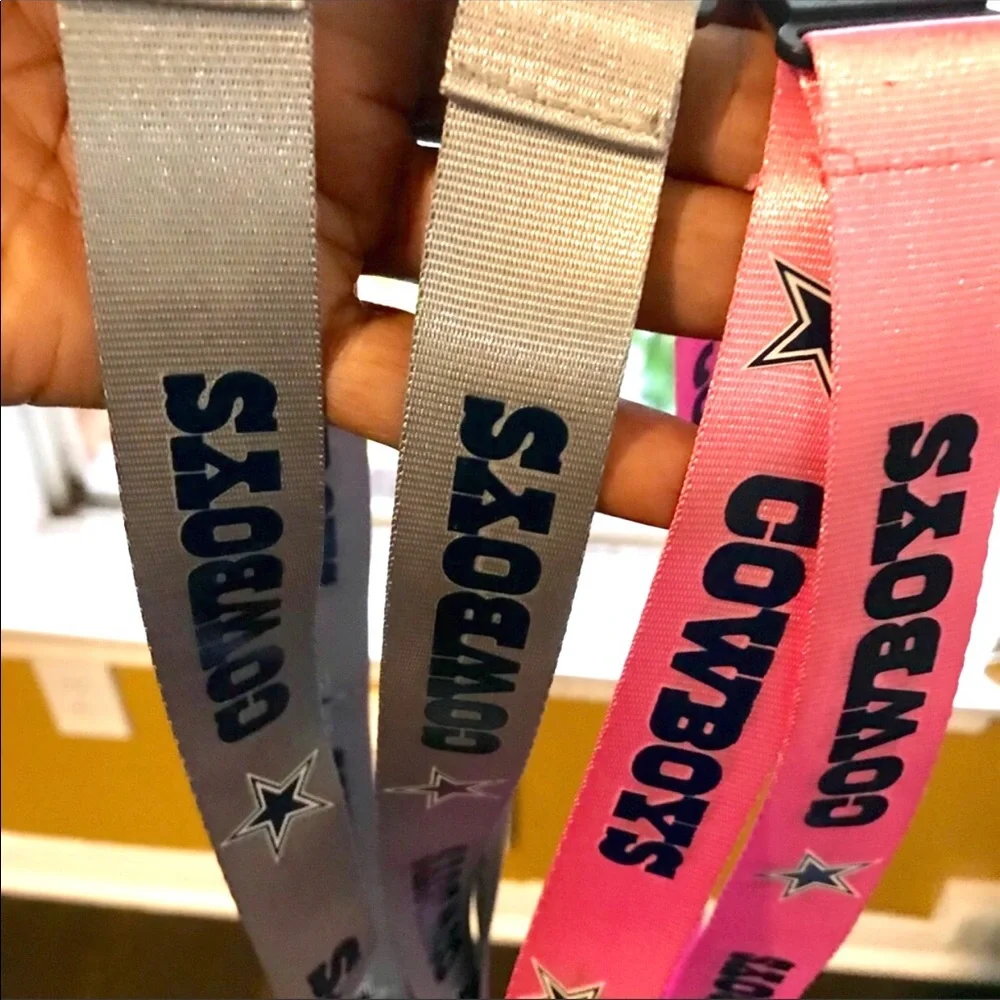 Cowboys Lanyard's in Blue and Silver.